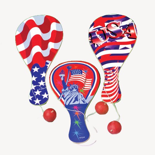 Patriotic Paddle Ball Games<br>1 dozen